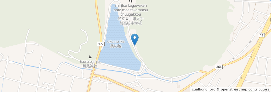 Mapa de ubicacion de 出雲大社 高松分祠 en Giappone, Prefettura Di Kagawa, 高松市.