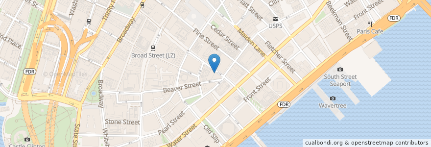 Mapa de ubicacion de La Colombe Coffee Roasters en 美利坚合众国/美利堅合眾國, 纽约州 / 紐約州, 纽约, 纽约县, Manhattan Community Board 1.