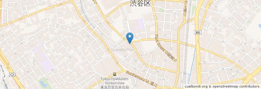 Mapa de ubicacion de Coins bar en Japonya, 東京都, 渋谷区.