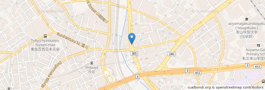 Mapa de ubicacion de Nonbei yokocho alley en ژاپن, 東京都, 渋谷区.