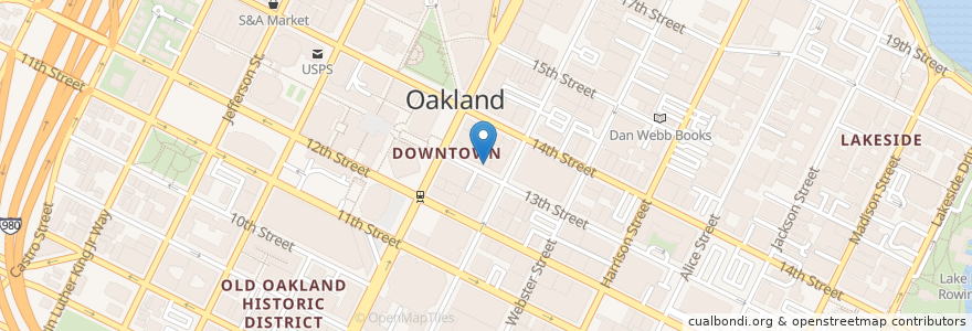 Mapa de ubicacion de Mockingbird en United States, California, Alameda County, Oakland.