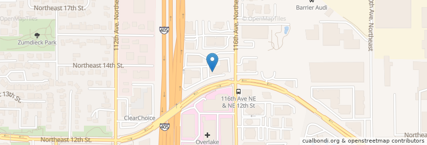 Mapa de ubicacion de Overlake Internal Medicine Associates en Amerika Birleşik Devletleri, Vaşington, King County, Bellevue.