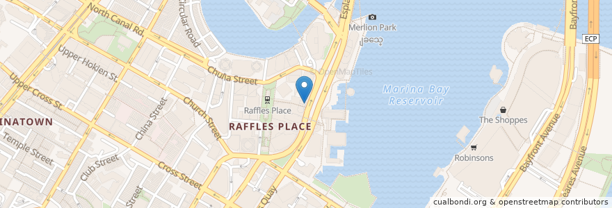 Mapa de ubicacion de Five Izakaya Bar en Singapur, Central.