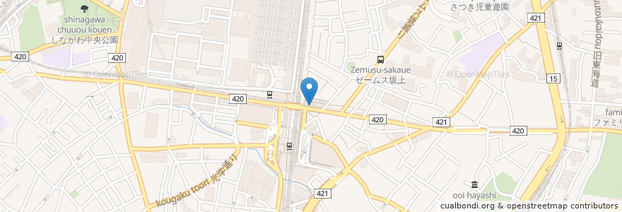 Mapa de ubicacion de 一竜(博多ラーメン) en Япония, Токио, Синагава.