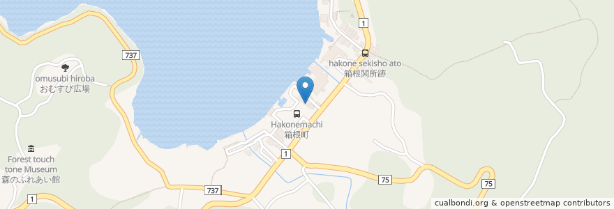 Mapa de ubicacion de ほん陣 en ژاپن, 神奈川県, 足柄下郡, 箱根町.