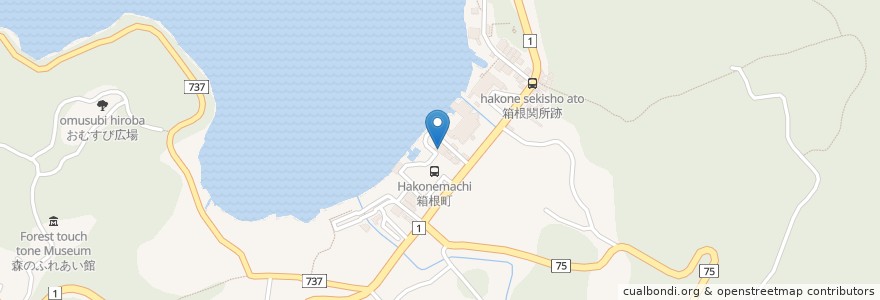 Mapa de ubicacion de フジミヤ en اليابان, كاناغاوا, 足柄下郡, 箱根町.