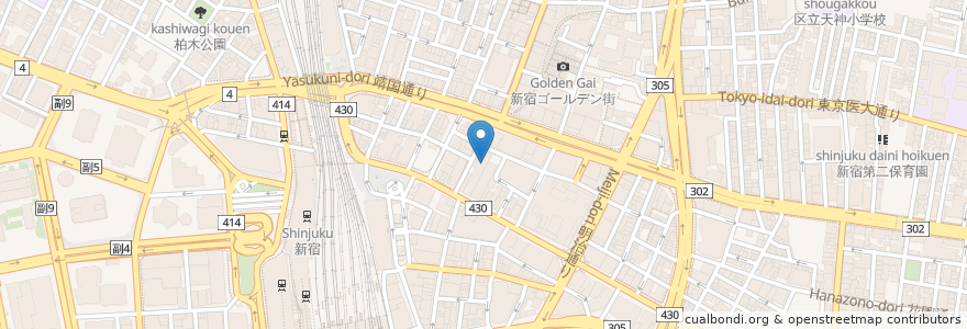 Mapa de ubicacion de 紀ノ国屋ホール en Japon, Tokyo, Shinjuku.