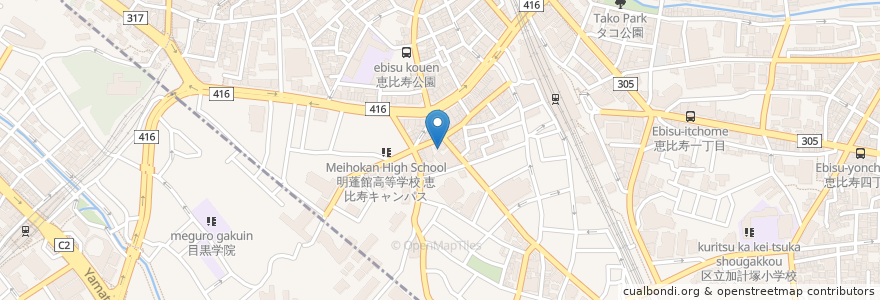 Mapa de ubicacion de ライオンのいるサーカス en Giappone, Tokyo, 目黒区.