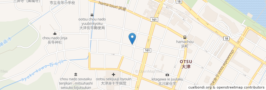 Mapa de ubicacion de まちなか交流館「ゆうゆうかん」 en ژاپن, 滋賀県, 大津市.