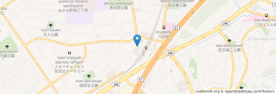 Mapa de ubicacion de Hirose Orthopedic Rheumatology Clinic en Japan, Kanagawa Prefecture, Yokohama, Aoba Ward.