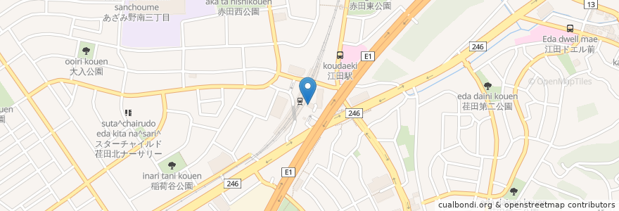Mapa de ubicacion de オリジン弁当 en Jepun, 神奈川県, 横浜市, 青葉区.