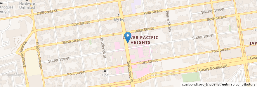 Mapa de ubicacion de Cheese Steak Shop en United States, California, San Francisco, San Francisco.