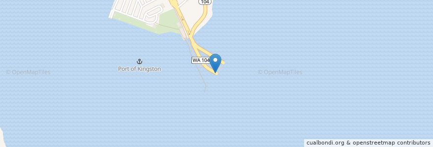 Mapa de ubicacion de Kingston Ferry Terminal en Verenigde Staten, Washington, Kitsap County.