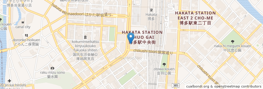Mapa de ubicacion de Hard Rock Cafe en Japan, Präfektur Fukuoka, 福岡市, 博多区.