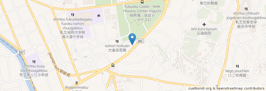 Mapa de ubicacion de Esso en Japonya, 福岡県, 福岡市, 中央区.