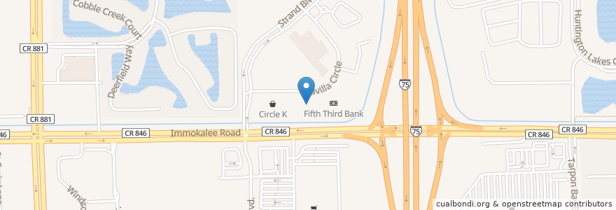Mapa de ubicacion de Bank of America en United States, Florida, Collier County.