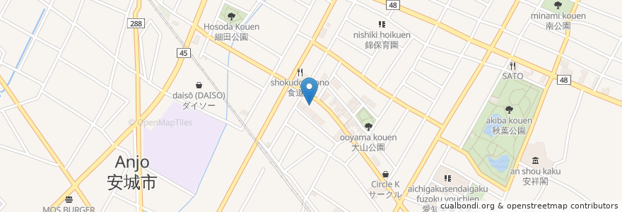 Mapa de ubicacion de 珈琲 遇暖 en 日本, 愛知県, 安城市.
