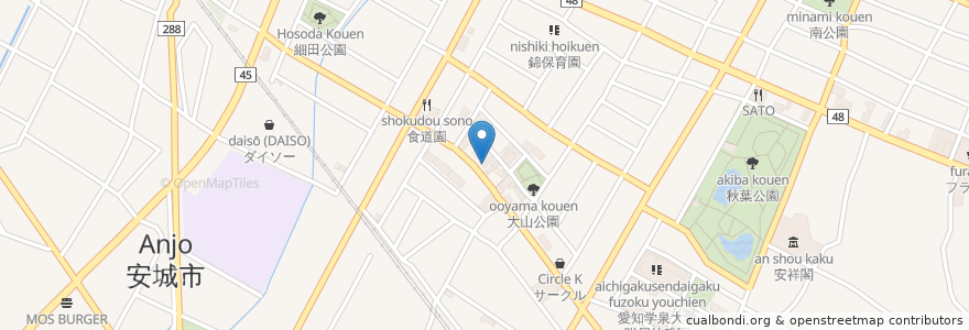 Mapa de ubicacion de カフェMAKI en 日本, 愛知県, 安城市.