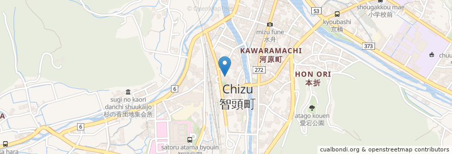 Mapa de ubicacion de 端星歯科医院 en Japan, Präfektur Tottori, 八頭郡, 智頭町.