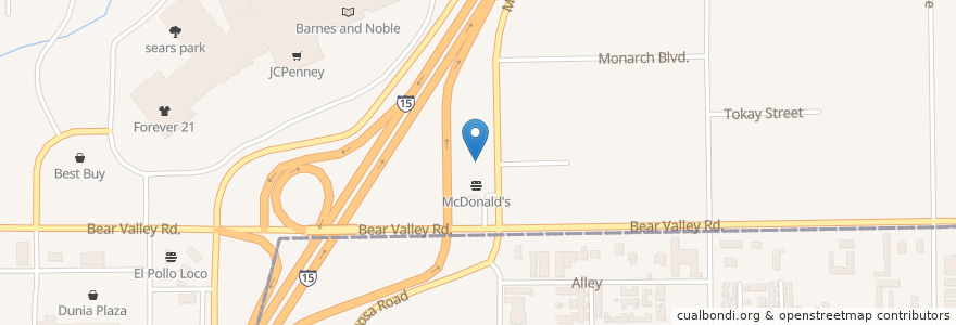 Mapa de ubicacion de Steak 'n Shake en 美利坚合众国/美利堅合眾國, 加利福尼亚州/加利福尼亞州, San Bernardino County, Victorville.