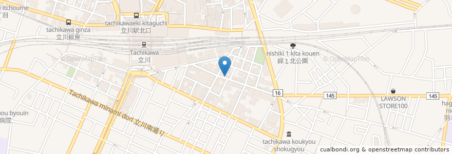 Mapa de ubicacion de 沖縄そば食堂 en 日本, 东京都/東京都, 立川市.