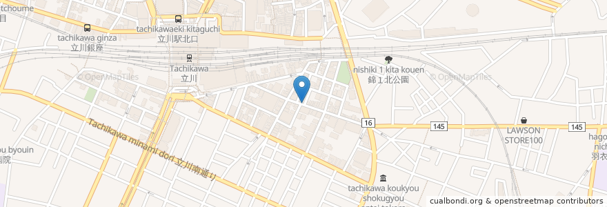 Mapa de ubicacion de ごじんか en Japón, Tokio, Tachikawa.