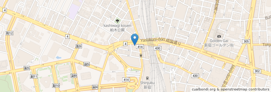 Mapa de ubicacion de 六歌仙 en 日本, 東京都, 新宿区.
