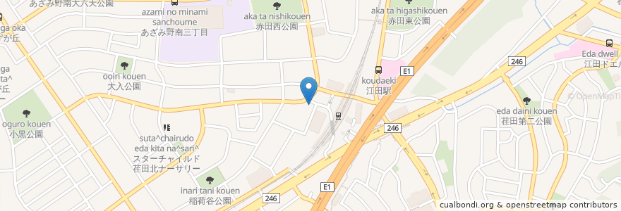 Mapa de ubicacion de 獅子丸 en ژاپن, 神奈川県, 横浜市, 青葉区.