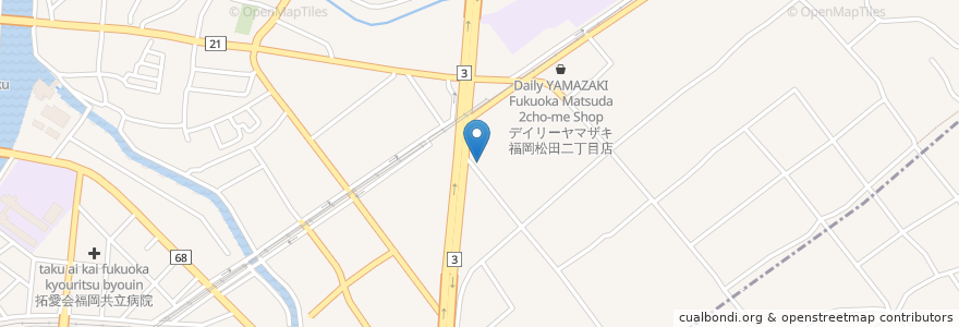 Mapa de ubicacion de スコール洗車場 en ژاپن, 福岡県, 福岡市, 東区.