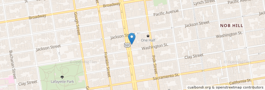 Mapa de ubicacion de House of Prime Rib en United States, California, San Francisco City And County, San Francisco.