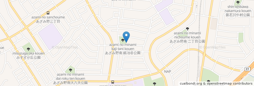 Mapa de ubicacion de 赤田稲荷宮 en Япония, Канагава, Йокогама, Аоба.
