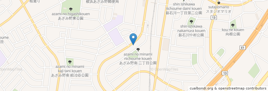 Mapa de ubicacion de リブラ薬局 en 日本, 神奈川縣, 横滨市, 青葉区.