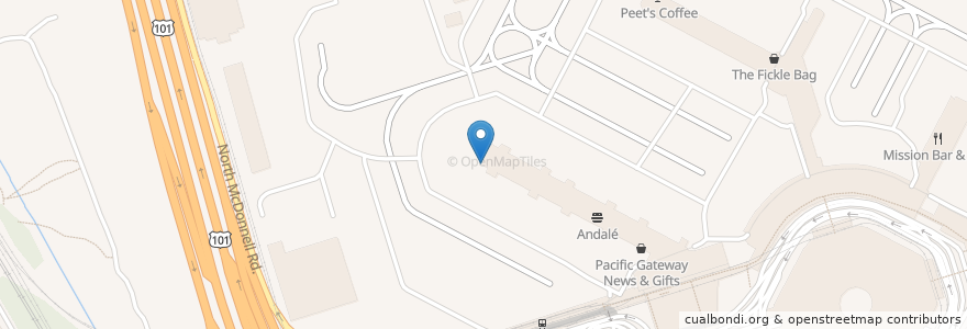 Mapa de ubicacion de 1300 Bar en 미국, 캘리포니아주, San Mateo County.