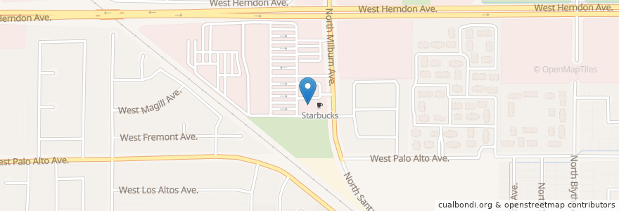 Mapa de ubicacion de Señor Ají Peruvian Bistro en アメリカ合衆国, カリフォルニア州, Fresno County, Fresno.