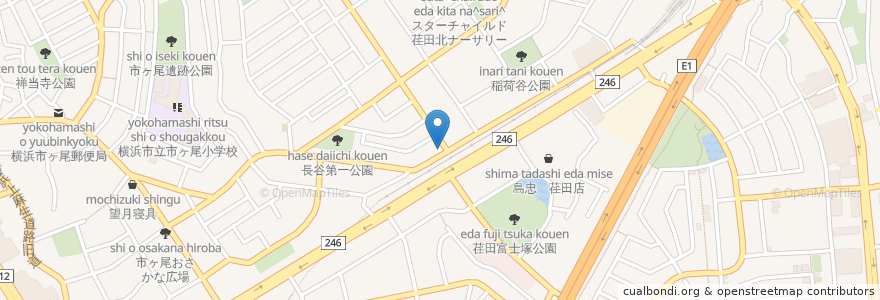 Mapa de ubicacion de Eda Animal Hospital en Japan, Kanagawa Prefecture, Yokohama, Aoba Ward.