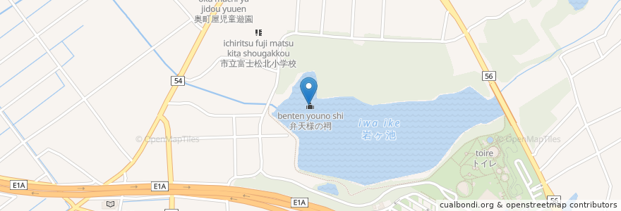 Mapa de ubicacion de 弁天様の祠 en 日本, 愛知県, 刈谷市.