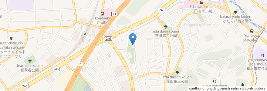 Mapa de ubicacion de 徳岡クリニック en Japão, 神奈川県, 横浜市, 青葉区.