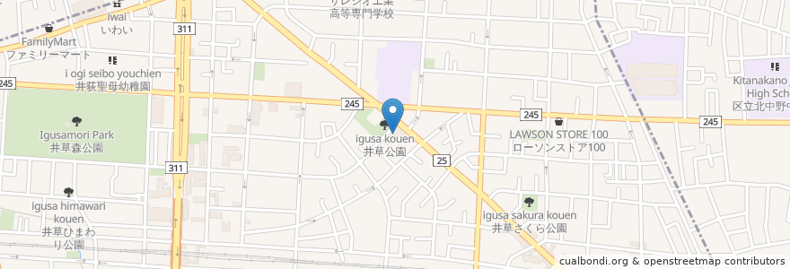 Mapa de ubicacion de ゆうゆう井草館 en Japonya, 東京都, 杉並区.