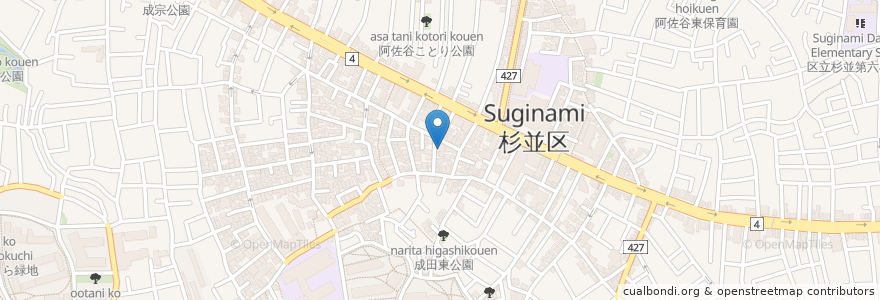 Mapa de ubicacion de 保育室南阿佐ヶ谷 en Япония, Токио, Сугинами.
