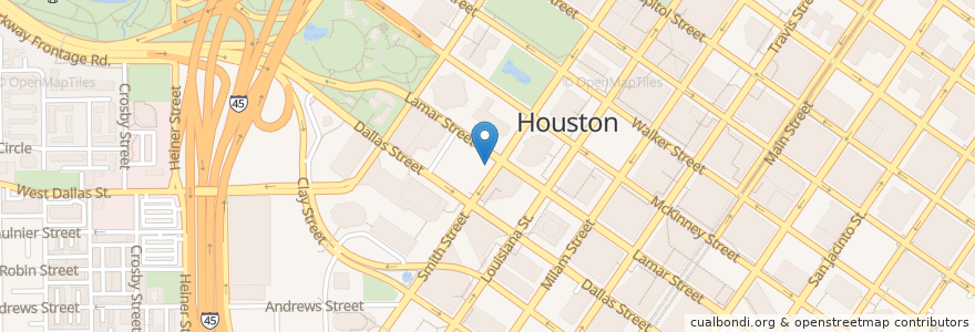 Mapa de ubicacion de Pappas BBQ en Estados Unidos De América, Texas, Houston, Harris County.