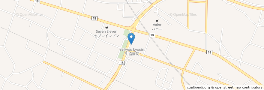 Mapa de ubicacion de 上田生協診療所 en 日本, 長野県, 上田市.