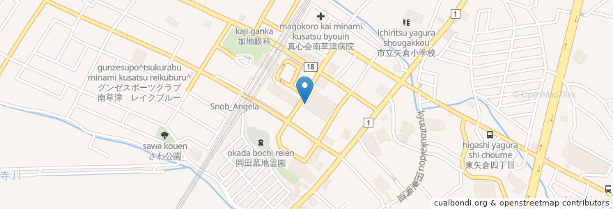 Mapa de ubicacion de ミスタードーナツ en 日本, 滋賀県/滋賀縣, 草津市.