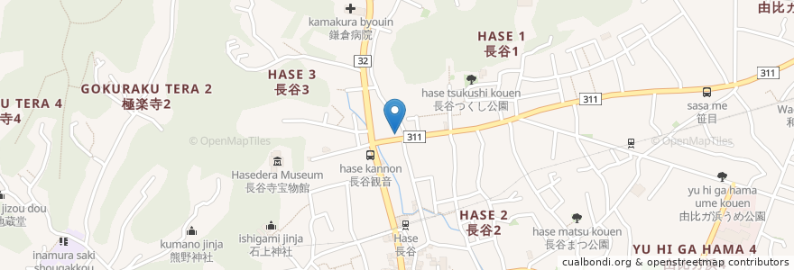 Mapa de ubicacion de 定食屋しゃもじ en Japan, Präfektur Kanagawa, 鎌倉市.