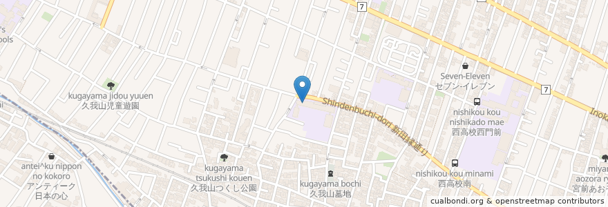 Mapa de ubicacion de 高二学童クラブ en 日本, 東京都, 杉並区.