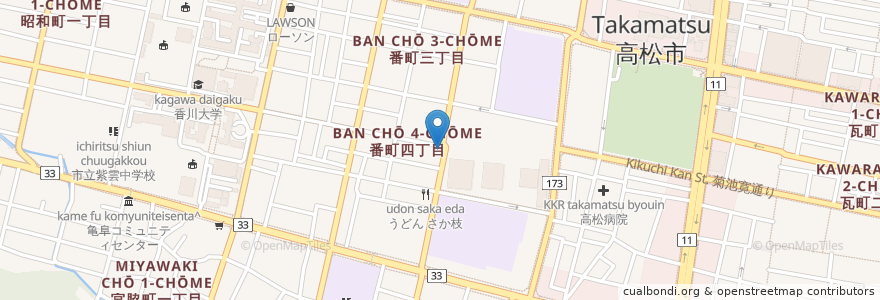 Mapa de ubicacion de Rawstyle Cafe Verita en Japan, Präfektur Kagawa, 高松市.