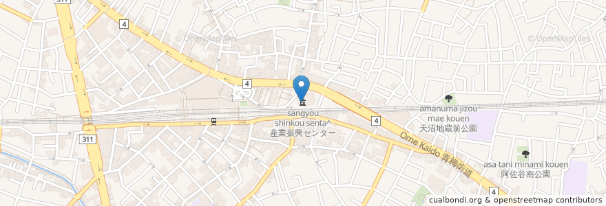 Mapa de ubicacion de 産業振興センター en Giappone, Tokyo, 杉並区.