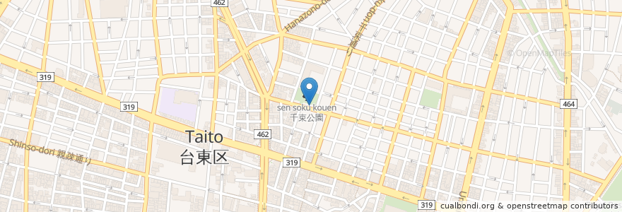 Mapa de ubicacion de 佐賀ラーメン美登里 en 日本, 東京都, 台東区.