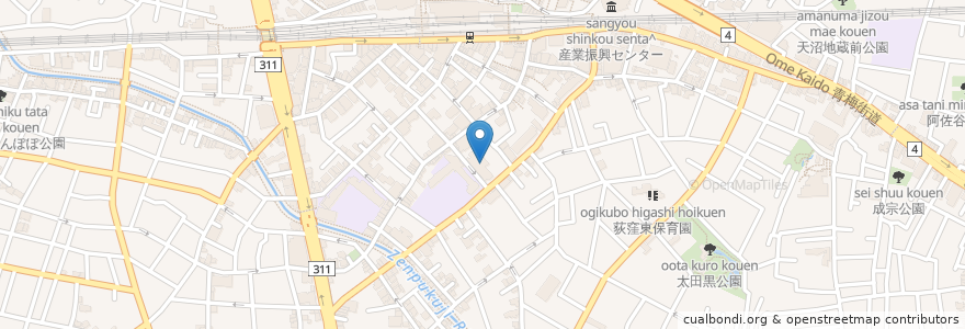 Mapa de ubicacion de 保険医療センター en Japonya, 東京都, 杉並区.