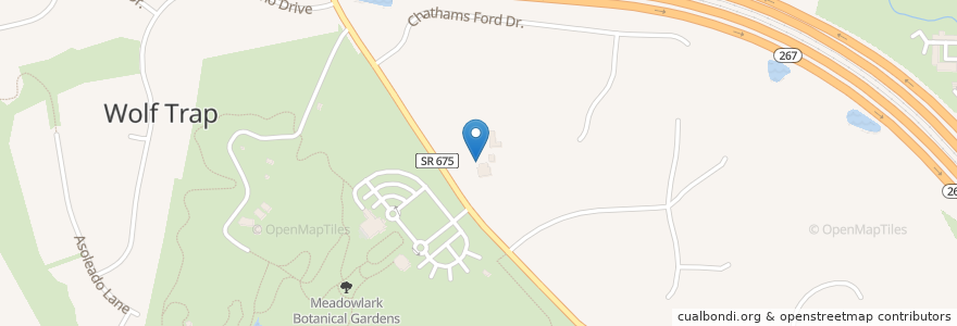 Mapa de ubicacion de Fiore Montessori School en États-Unis D'Amérique, Virginie, Fairfax County, Wolf Trap.