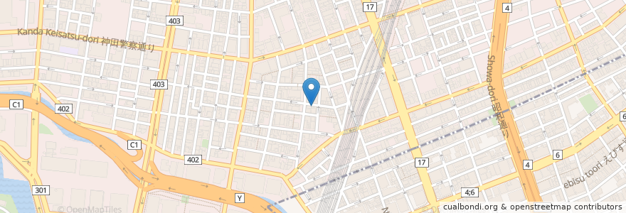 Mapa de ubicacion de 神田ラーメンわいず en Japonya, 東京都, 千代田区.